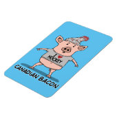 Magnet Flexible Cochon de bacon canadien drôle et mignon (Côté Gauche)