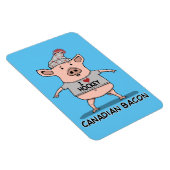 Magnet Flexible Cochon de bacon canadien drôle et mignon (Côté Droit)