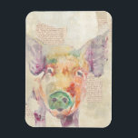 Magnet Flexible Cochon de collier de la ferme<br><div class="desc">Artiste de cochon de ferme : Jennifer Goldberger</div>