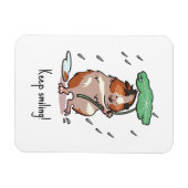 Magnet Flexible Cochon d'Inde Mignon Garde un Sourire Danse sous l (Horizontal)