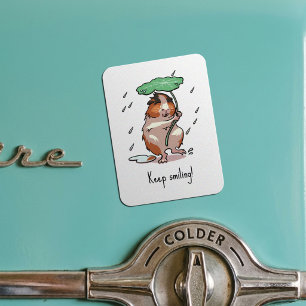 Magnet Flexible Cochon d'Inde Mignon Garde un Sourire Danse sous l