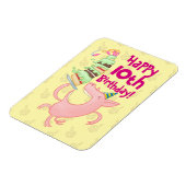 Magnet Flexible Cochon Drôle Ajouter L'âge Géant Gâteau D'annivers (Côté Gauche)