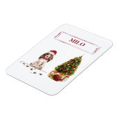 Magnet Flexible Cocker Brown Spaniel drôle Chien de Noël avec arbr (Côté Gauche)