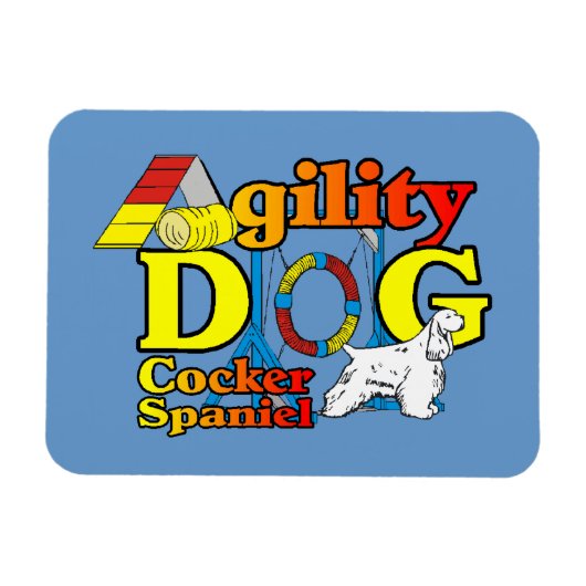 Magnet Flexible Cocker Spaniel Agilité (Horizontal)