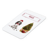 Magnet Flexible Cocker Spaniel Funny Chien de Noël avec arbre (Côté Gauche)