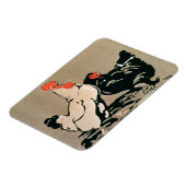 Magnet Flexible Cockerel et Hen (litho couleur) (Côté Gauche)