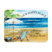 Magnet Flexible Cocktail Beach Chair Happy Place Cruise Door (Horizontal)