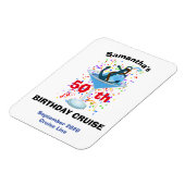 Magnet Flexible Cocktail d'Ancre d'anniversaire personnalisé (Côté Gauche)