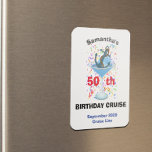 Magnet Flexible Cocktail d'Ancre d'anniversaire personnalisé<br><div class="desc">Cette conception a été créée par art numérique. Elle peut être personnalisée dans la zone fournie ou customisée en choisissant le clic pour customiser une autre option et en changeant le nom, les initiales ou les mots. Vous pouvez également modifier la couleur et le style du texte ou supprimer le...</div>