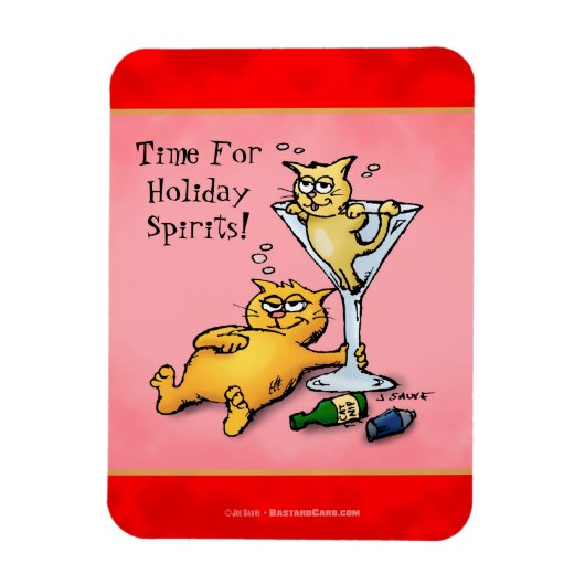 Magnet Flexible Cocktail Kittens Vacances Spirits Cartoon (Vertical)