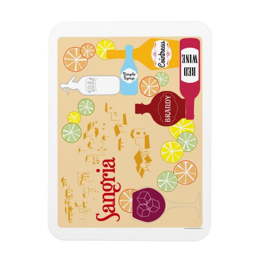 Magnet Flexible Cocktail Sangria Red Wine (Vertical)