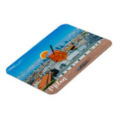 Magnet Flexible Cocktail Spritz sur une table avec vue sur Milan (Côté Gauche)