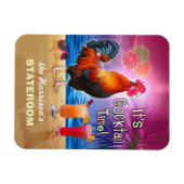 Magnet Flexible Cocktails Tropical Rooster Funny Cruise Stateroom (Horizontal)