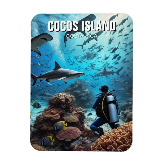 Magnet Flexible Cocos Island Scuba Diver (Vertical)