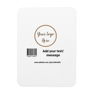 Magnet Flexible code-barres personnalisé simple ajoutez votre text