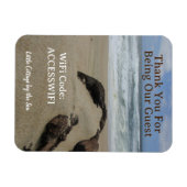 Magnet Flexible Code d'accès WiFi Maison de plage Maison côtière (Horizontal)