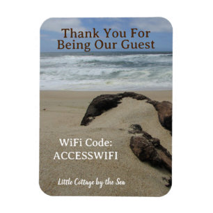 Magnet Flexible Code d'accès WiFi Maison de plage Maison côtière