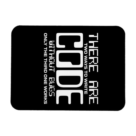 Magnet Flexible Code Écriture Programmer sans bogues (Horizontal)