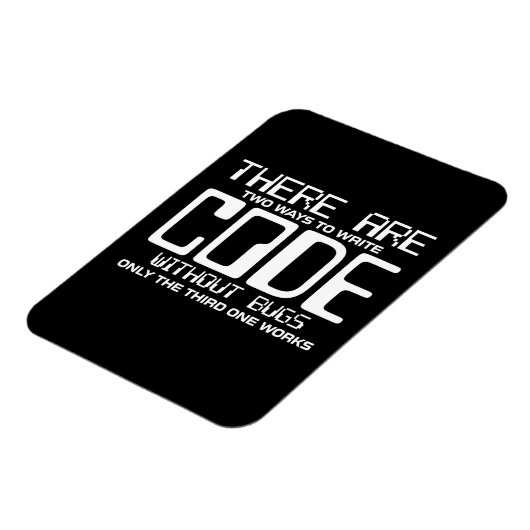 Magnet Flexible Code Écriture Programmer sans bogues (Côté Gauche)