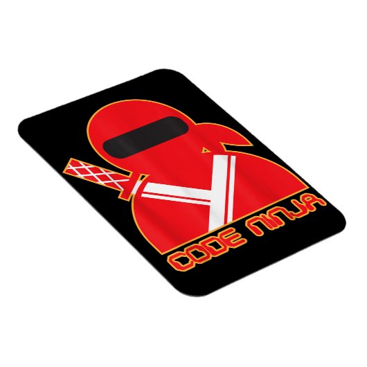 Magnet Flexible Code Ninja Computer Coding Engineer Funny Lovers (Côté Droit)