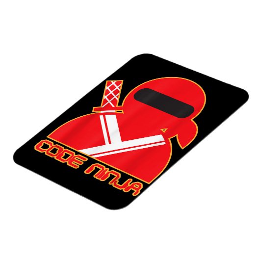 Magnet Flexible Code Ninja Computer Coding Engineer Funny Lovers (Côté Gauche)