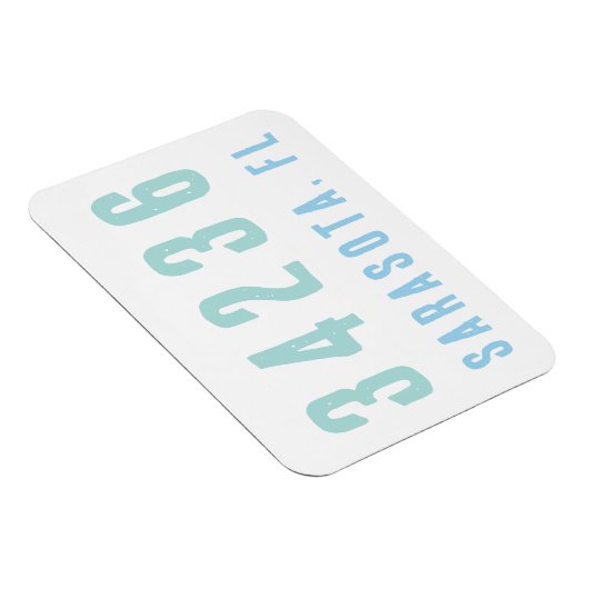 Magnet Flexible Code postal personnalisé, ville, État | Blues côti (Côté Droit)