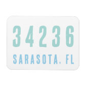 Magnet Flexible Code postal personnalisé, ville, État | Blues côti (Horizontal)