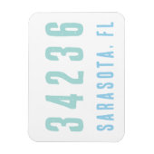 Magnet Flexible Code postal personnalisé, ville, État | Blues côti (Vertical)