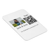 Magnet Flexible Code Q R minimal simple ajouter le texte du nom de (Côté Droit)