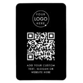 Magnet Flexible Code QR | Black Business Logo Professional Modern (Vertical)