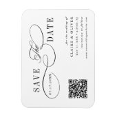 Magnet Flexible Code QR calligraphié tourbillonnant romantique pou (Vertical)