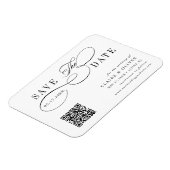 Magnet Flexible Code QR calligraphié tourbillonnant romantique pou (Côté Gauche)