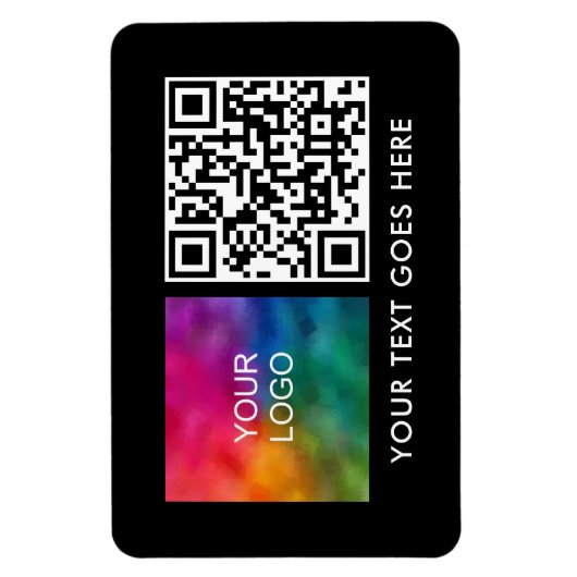 Magnet Flexible Code QR Code à barres Logo d'entreprise Modèle de  (Vertical)