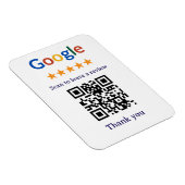 Magnet Flexible Code QR de révision Google pour entreprise profess (Côté Droit)