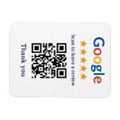 Magnet Flexible Code QR de révision Google pour entreprise profess (Horizontal)