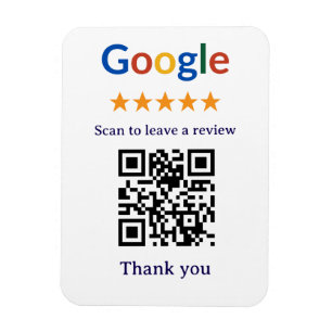 Magnet Flexible Code QR de révision Google pour entreprise profess