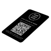Magnet Flexible Code QR du logo de l'entreprise promotionnel noir (Côté Gauche)