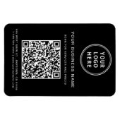 Magnet Flexible Code QR du logo de l'entreprise promotionnel noir (Horizontal)