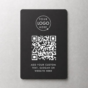 Magnet Flexible Code QR Logo d'entreprise noir Professionnel Mod