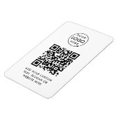 Magnet Flexible Code QR | Logo d'entreprise Professionnel Simple B (Côté Gauche)