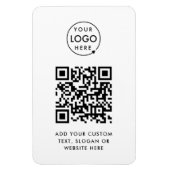 Magnet Flexible Code QR | Logo d'entreprise Professionnel Simple B (Vertical)