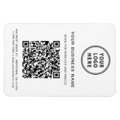 Magnet Flexible Code QR Logo Promotionnel d'Entreprise (Horizontal)