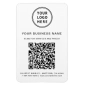 Magnet Flexible Code QR Logo Promotionnel d'Entreprise (Vertical)