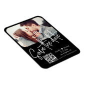 Magnet Flexible code qr moderne chic mariage photo save the date  (Côté Droit)