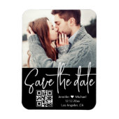 Magnet Flexible code qr noir blanc photo mariage enregistrer la da (Vertical)