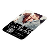 Magnet Flexible code qr noir blanc photo mariage enregistrer la da (Côté Gauche)
