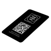 Magnet Flexible Code QR noir | Logo d'entreprise moderne professio (Côté Gauche)