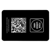 Magnet Flexible Code QR noir | Logo d'entreprise moderne professio (Horizontal)