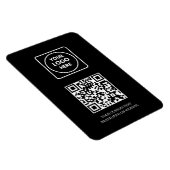 Magnet Flexible Code QR noir | Logo d'entreprise moderne professio (Côté Droit)