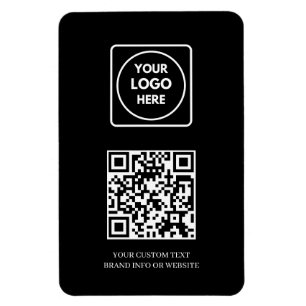 Magnet Flexible Code QR noir Logo d'entreprise moderne professio